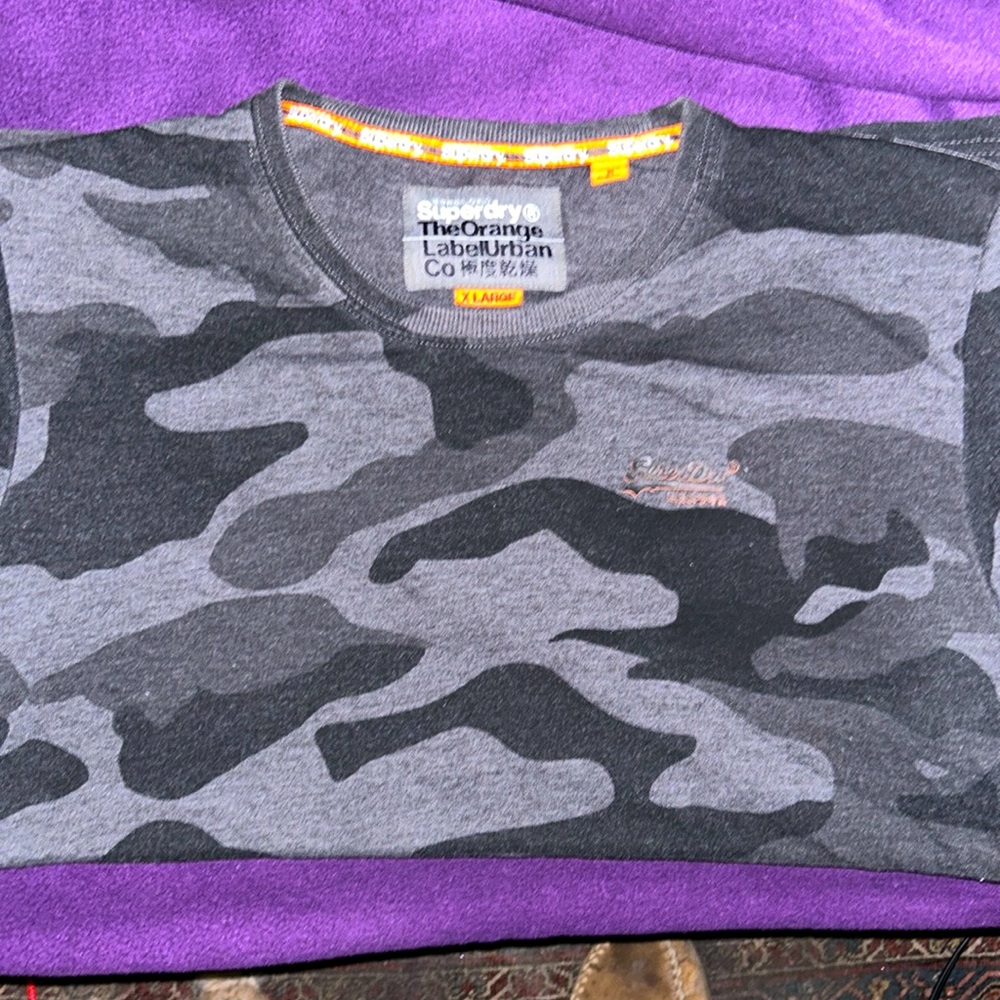 SuperDry camo print T-shirt